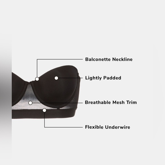 Likely The Smooth Strapless Toasted Almond & Jet Black 34A Bundle Like New - Picture 13 of 13